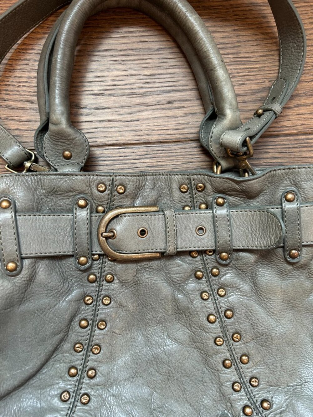 Free People Belted Leather Bag - Sample! Not available online - Picture 2 of 7